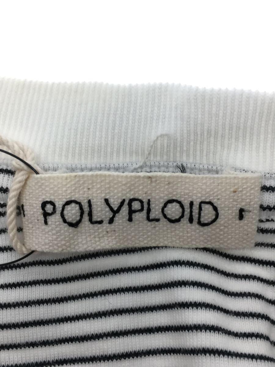 POLYPLOID◆Tシャツ/2/コットン/WHT/ボーダー//_画像3