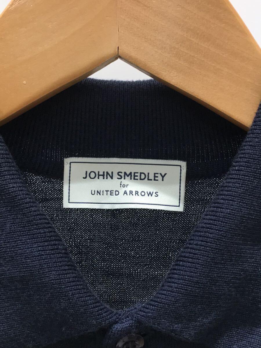 JOHN SMEDLEY◆ポロシャツ/S/ウール/NVY/無地//_画像3