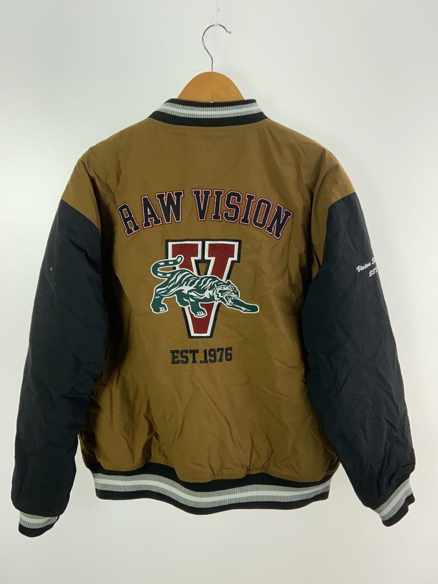 VISION STREET WEAR◆スタジャン/M/ナイロン/BRW/1905001-I_画像2