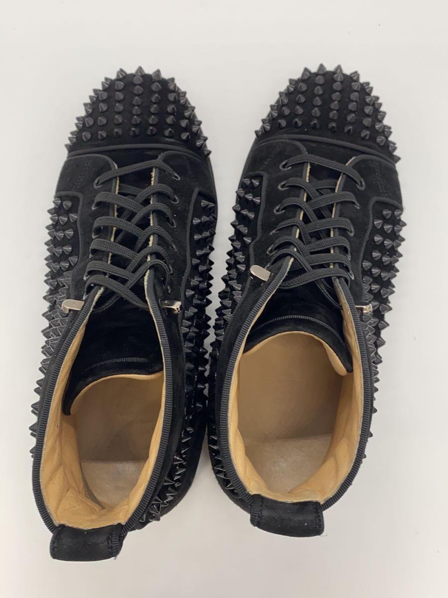 Christian Louboutin◆ハイカットスニーカー/42/BLK/スウェード/箱有_画像3