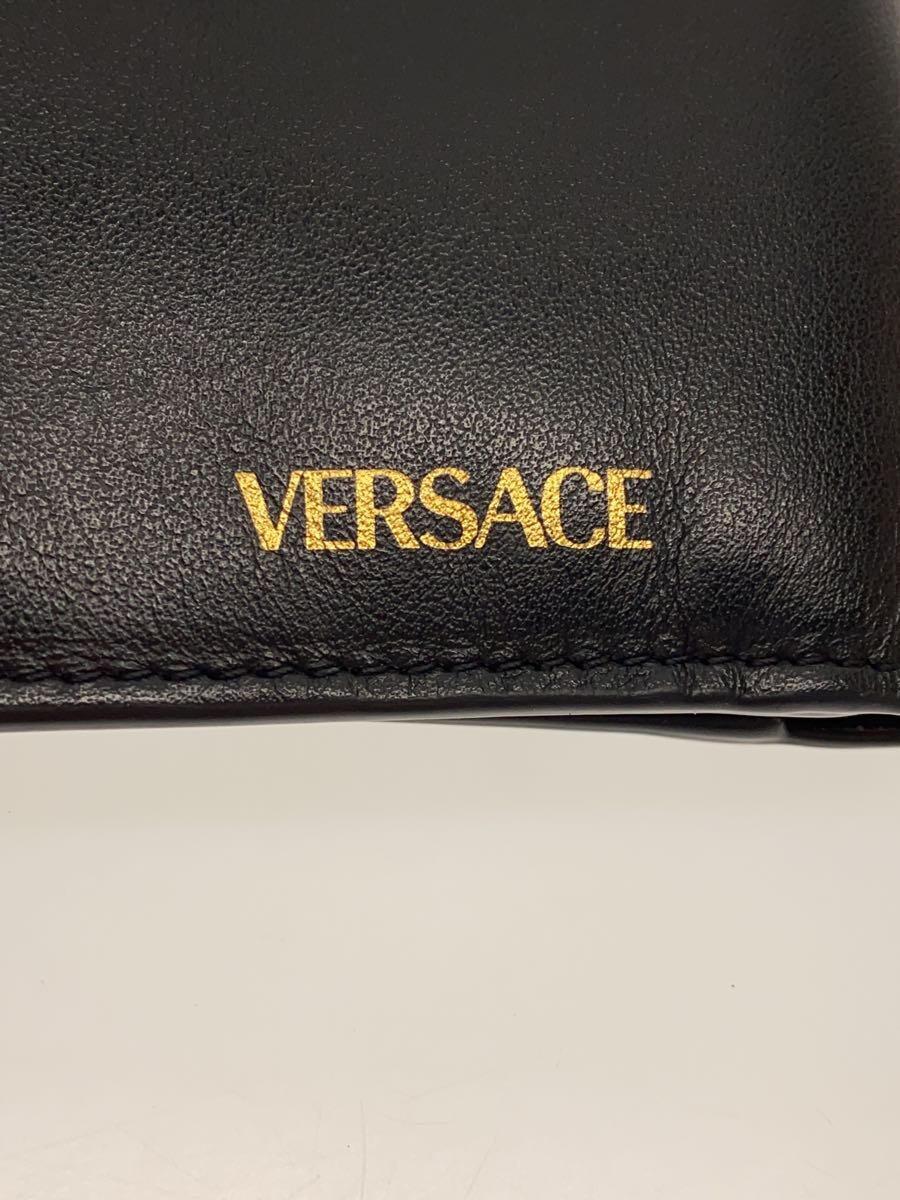 VERSACE◆2つ折り財布/レザー/BLK/レディース_画像3