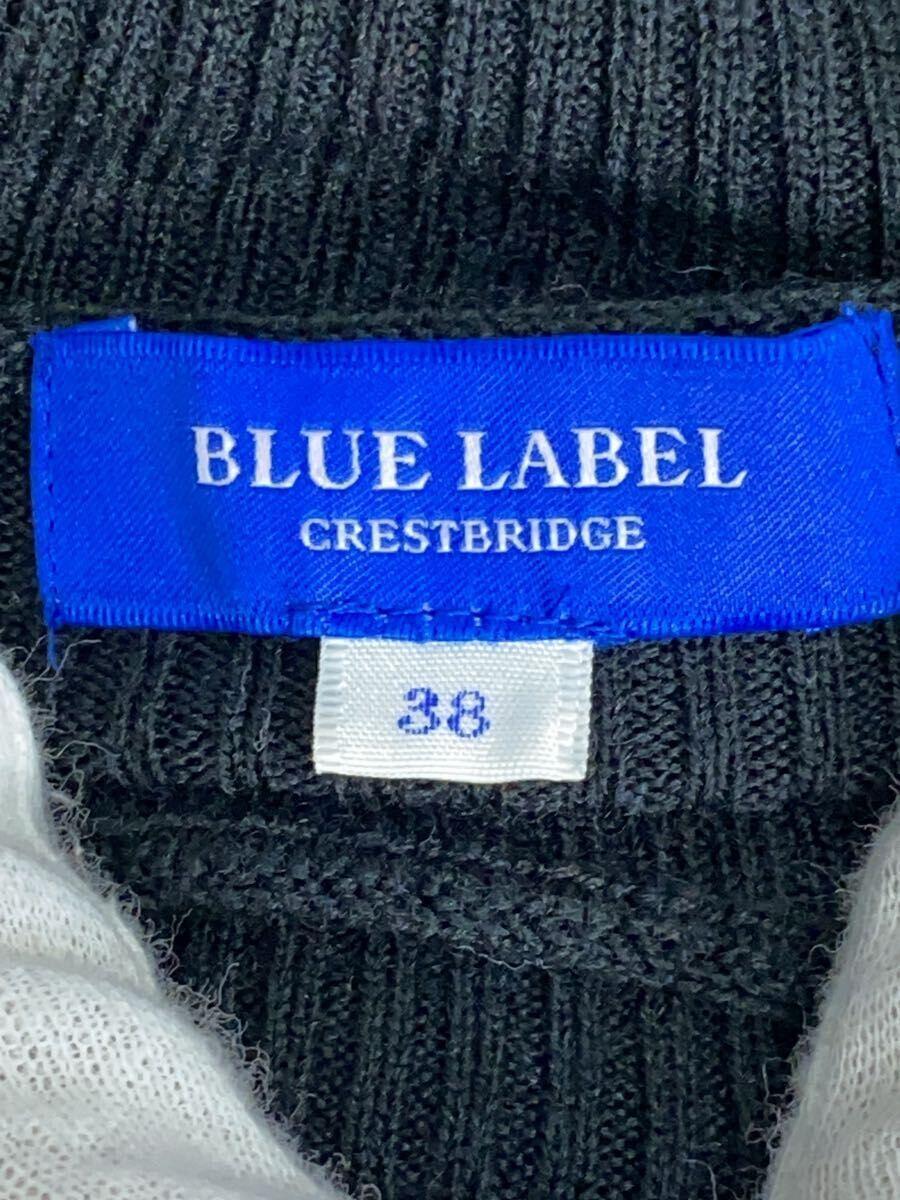 BLUE LABEL CRESTBRIDGE◆長袖ワンピース/38/ウール/BLK/55J70-605-16/ドッキングワンピース/ノヴァチェック_画像3