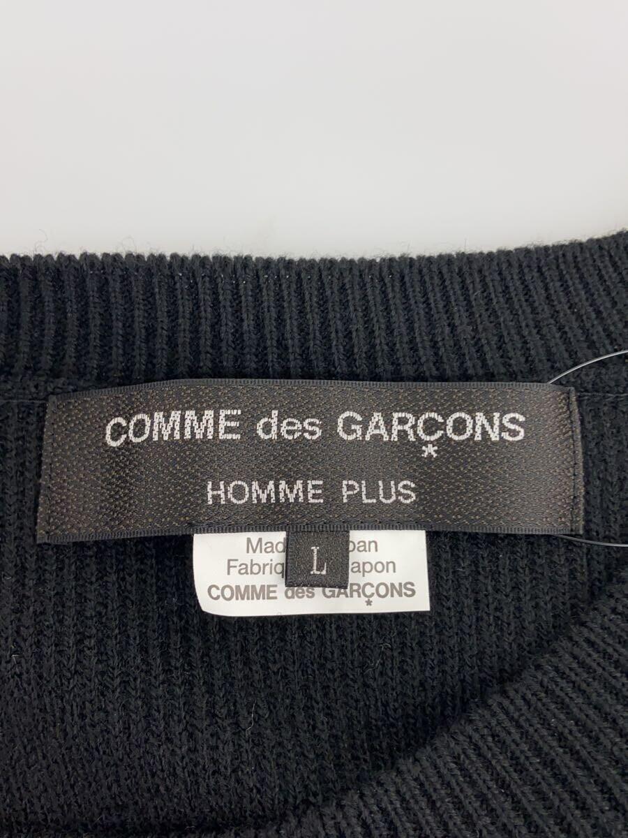 COMME des GARCONS HOMME PLUS◆ニットベスト(薄手)/L/アクリル/BLK/無地/PK-N017_画像3