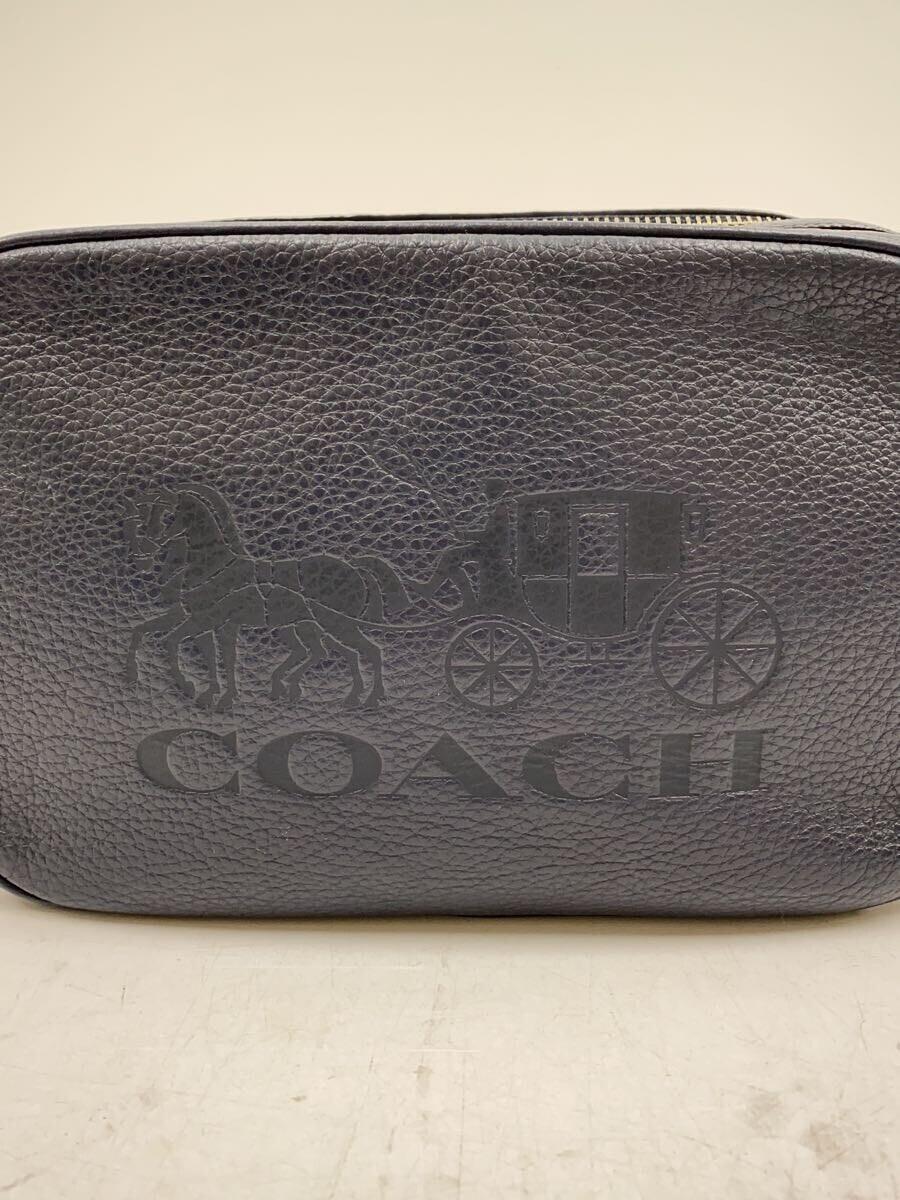 COACH◆ショルダーバッグ/レザー/NVY_画像5