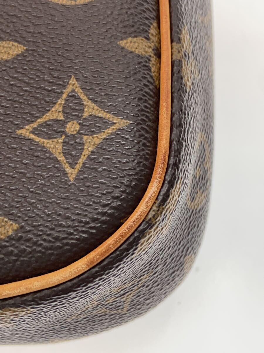 LOUIS VUITTON* pochette * gun ju_ monogram * canvas _ Brown / body bag /M51870