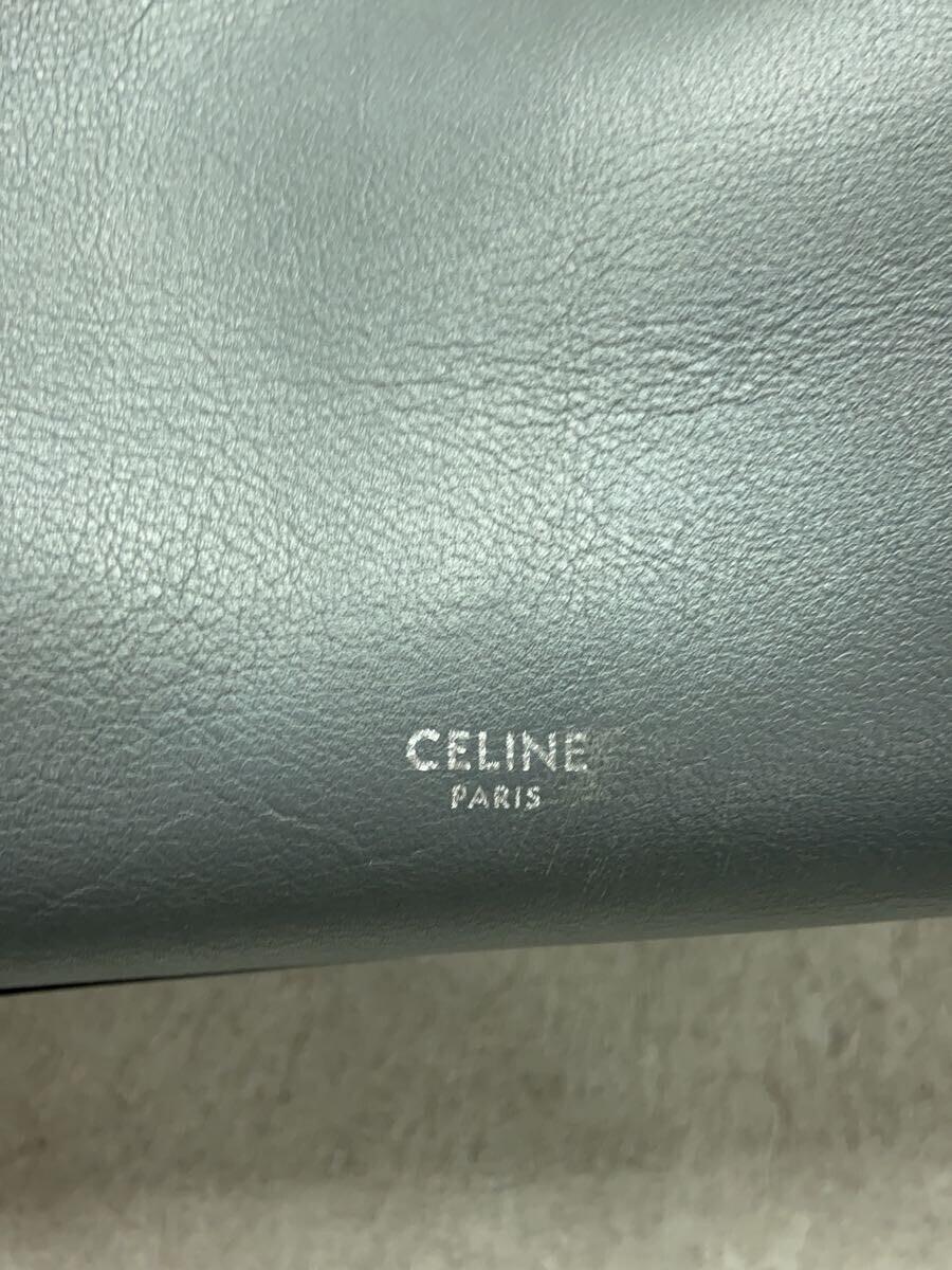 CELINE◆ビッグバッグスモール/ショルダーバッグ/レザー/GRY_画像5