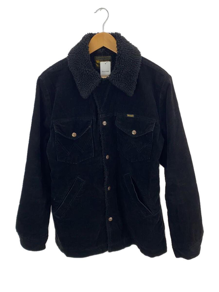 WRANGLER◆WRANGE COAT/ハーフコート/コーデュロイ/フリースジャケット/-/-/BLK/無地_画像1