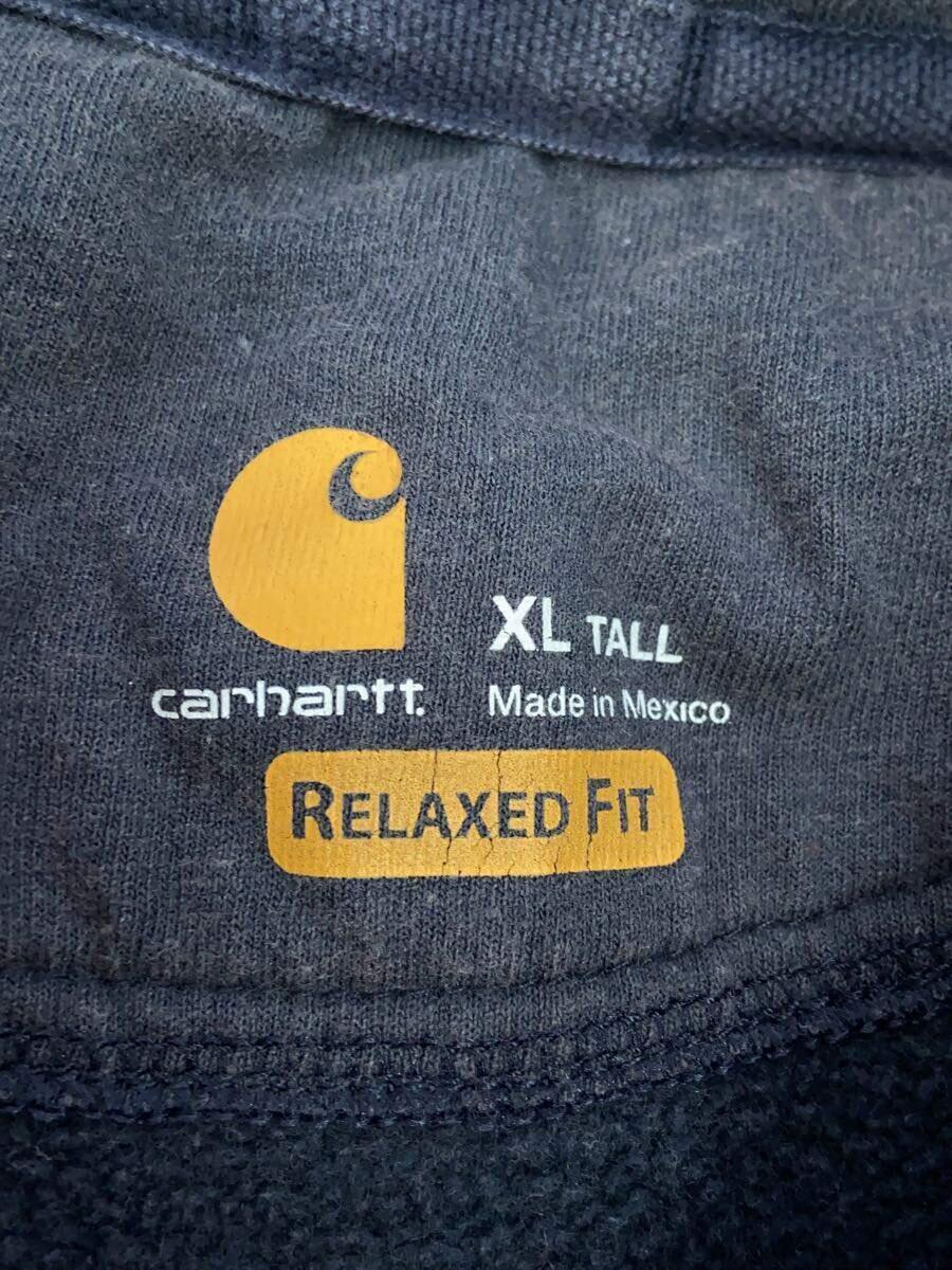 Carhartt◆ハーフジップスウェット/XL/コットン/NVY/無地_画像3