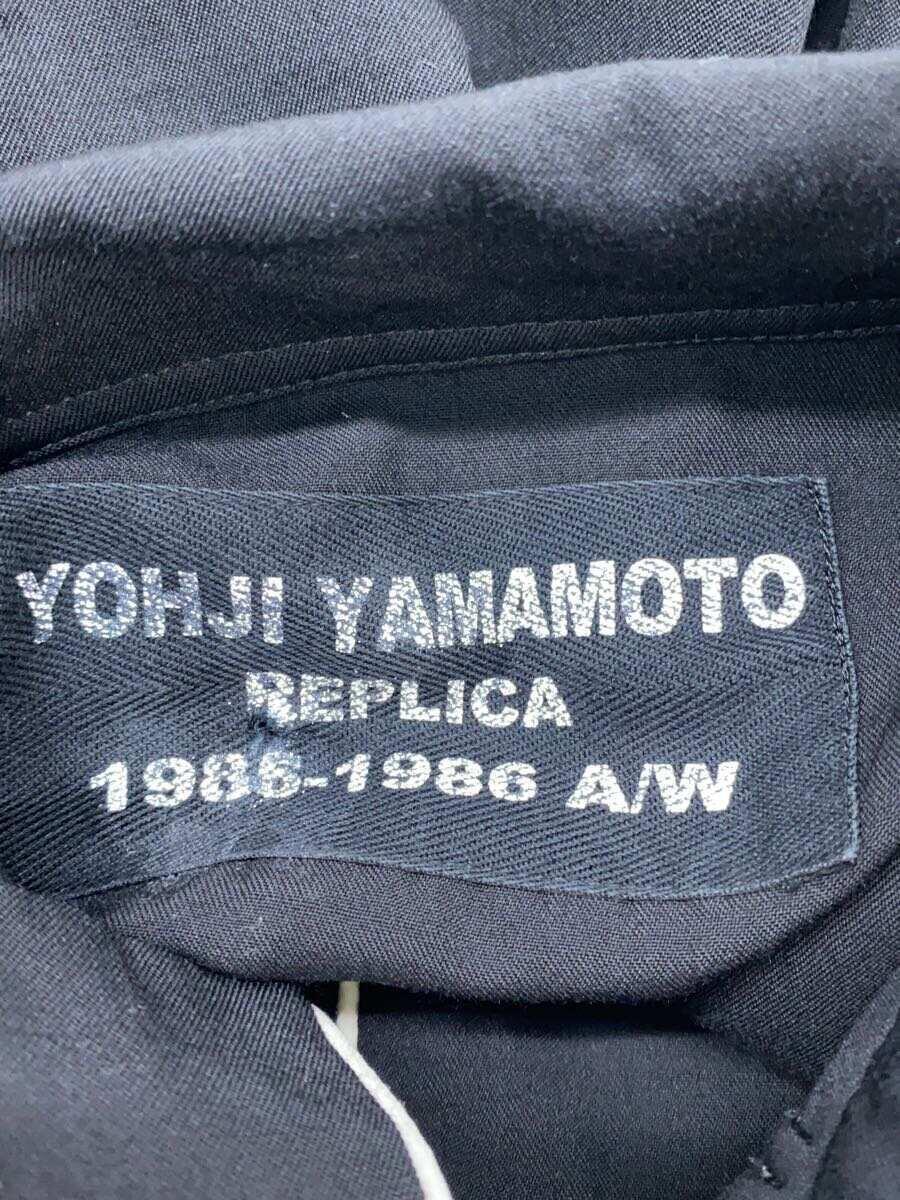 YOHJI YAMAMOTO◆ウールギャバコードポケットプルオーバー長袖シャツ/2/レーヨン/BLK/HR-B35-160_画像3