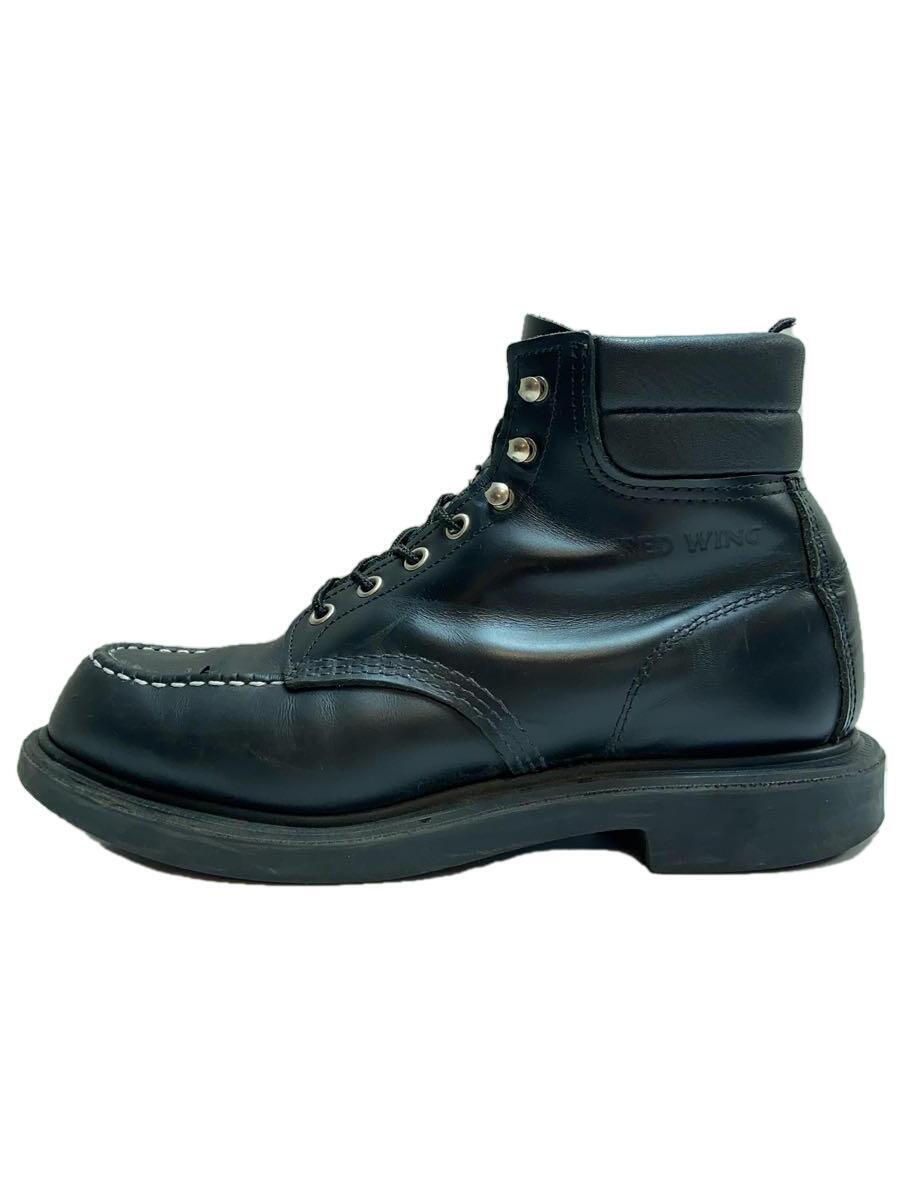 RED WING◆レースアップブーツ/26cm/BLK/レザー/8133_画像1