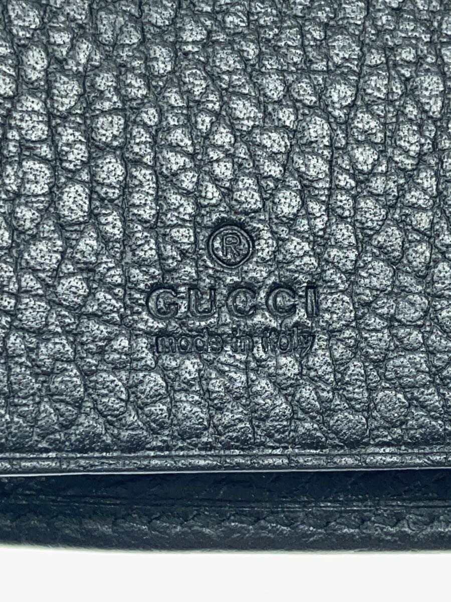 GUCCI◆キーケース/レザー/BLK/無地/メンズ/4561180959_画像3