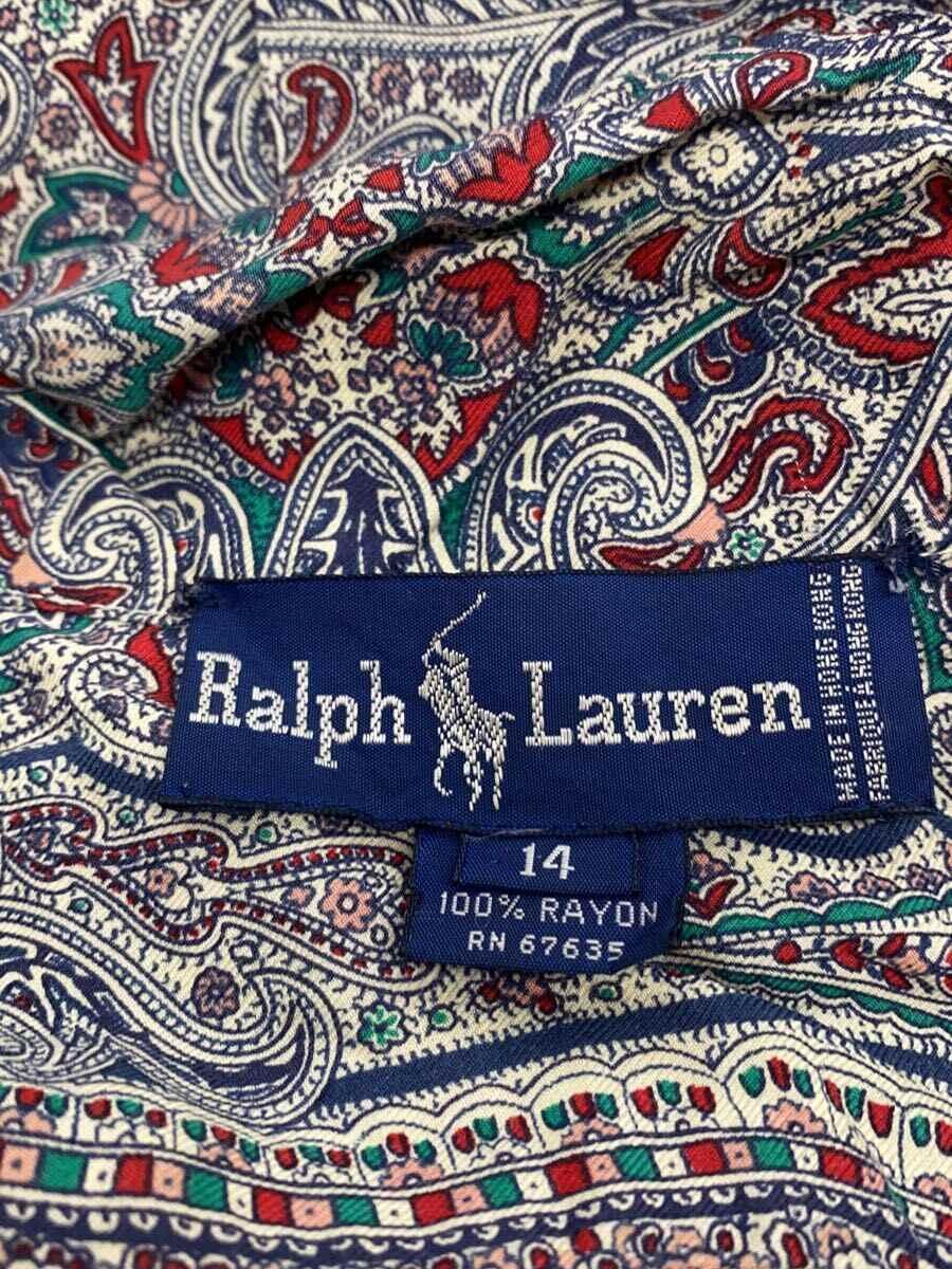 RALPH LAUREN◆半袖シャツ/レーヨン/マルチカラー/ペーズリー_画像3