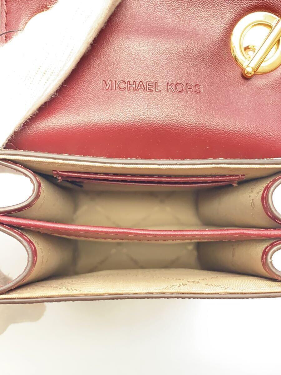 MICHAEL KORS◆スクエアミニショルダーバッグ/レザー/BRD/総柄/35F0GXOL1L_画像6