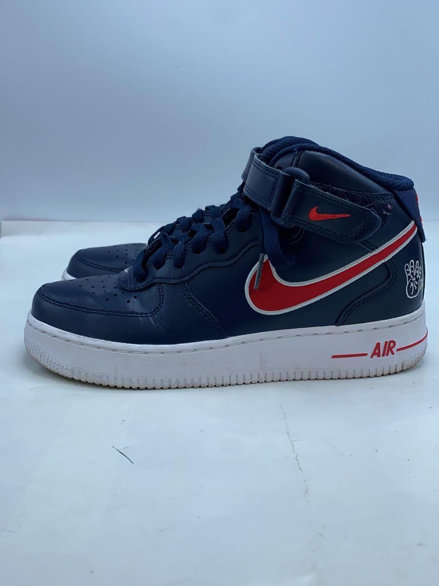 NIKE◆AIR FORCE 1 07 MID_エア フォース 1 07 ミッド/24cm/NVY_画像1