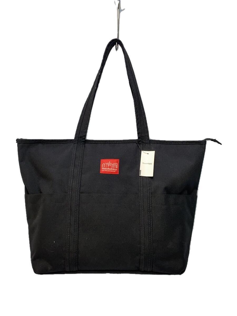 Manhattan Portage◆トートバッグ/ナイロン/BLK/無地_画像1