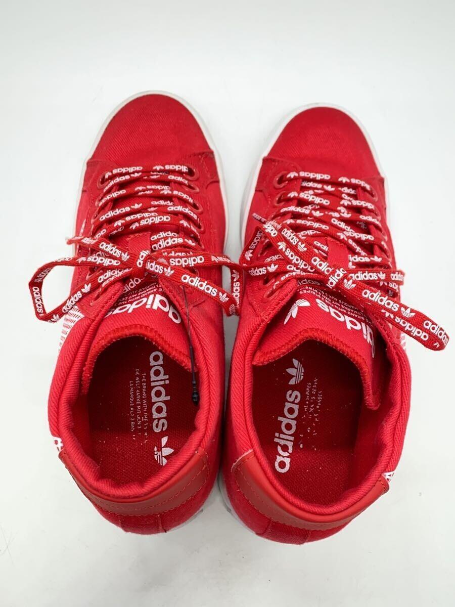 adidas◆ハイカットスニーカー_FU6821/23.5cm/RED/キャンバス_画像3