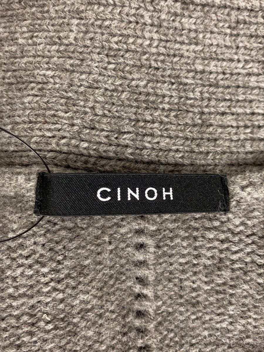 CINOH◆21AW/OVERSIZE CARDIGAN/カーディガン(厚手)/46/ウール/グレー/21WKN307