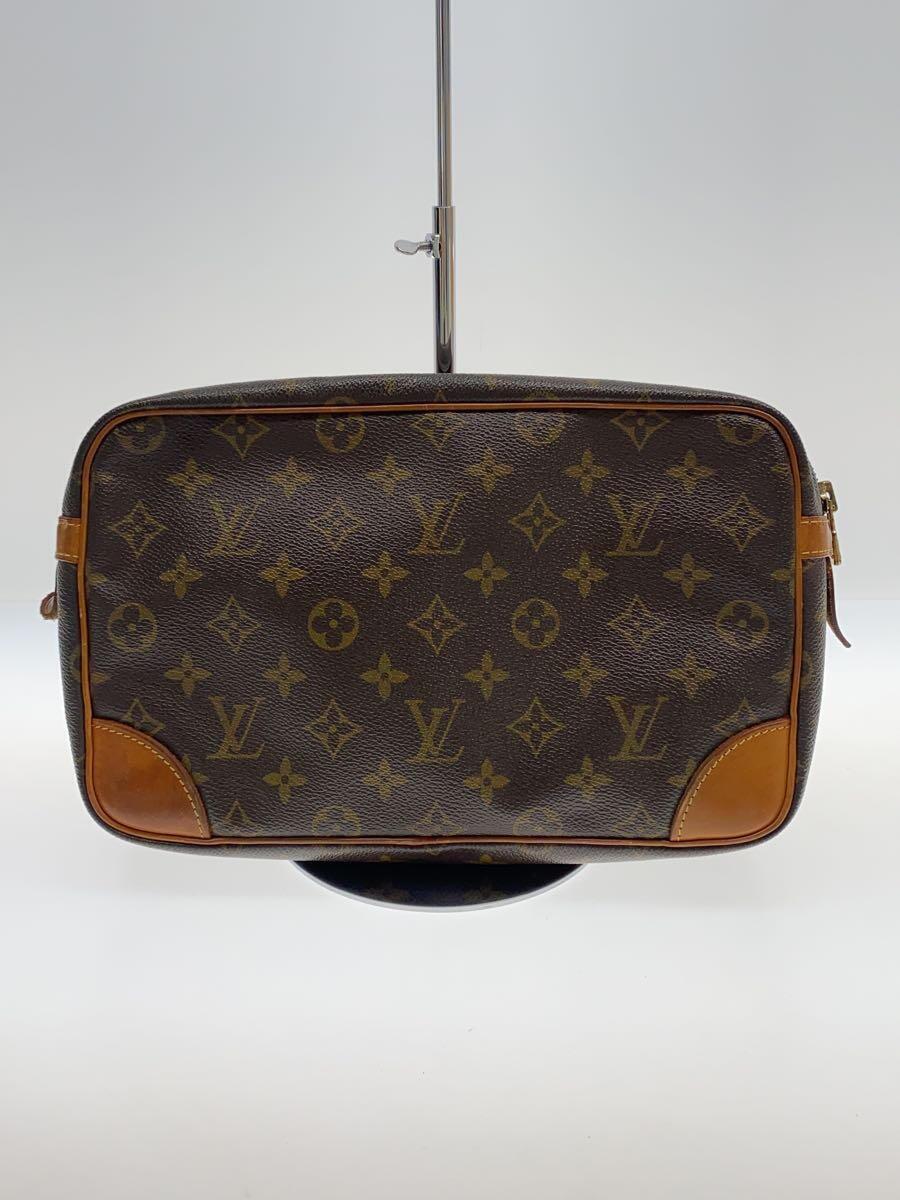 LOUIS VUITTON◆コンピエーニュ28_モノグラム・キャンバス_BRW/PVC/BRW_画像3