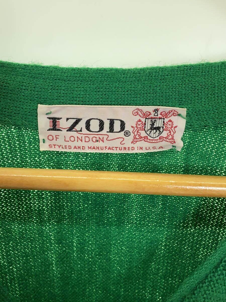 IZOD◆60s/IZOD OF LONDON/アクリルカーディガン/USA製/L/GRN//_画像3