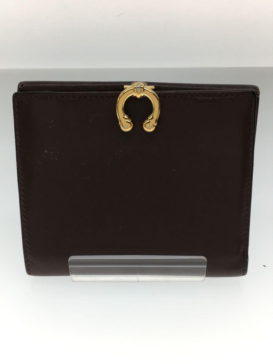 GUCCI◆ホースビット金具 2つ折り財布/レザー/ブラウン/無地/レディース/035・184・1685//_画像2