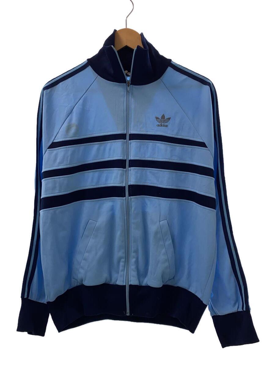 adidas◆ジャージ/-/ポリエステル/BLU/無地_画像1