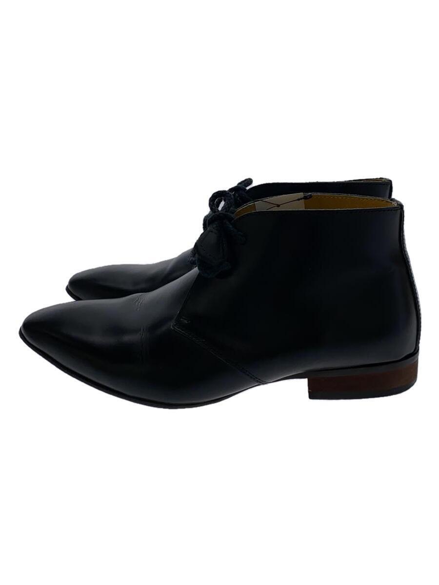 TETE HOMME◆チャッカブーツ/25.5cm/BLK/レザー_画像1