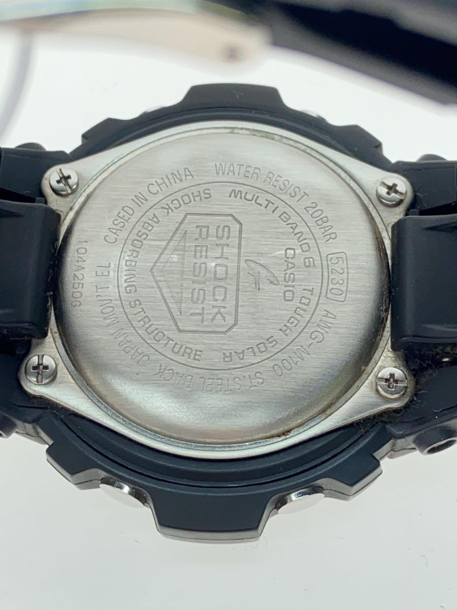CASIO◆ソーラー腕時計・G-SHOCK/デジアナ/BLK_画像3