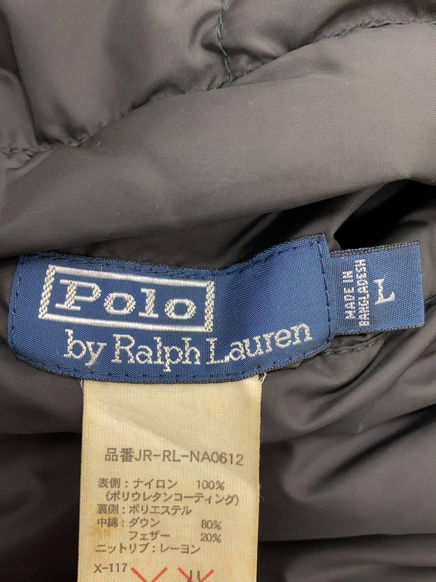 POLO RALPH LAUREN◆ダウンジャケット/L/ナイロン/ブラック/無地/JR-RL-NA0612/ポロラルフローレン_画像3