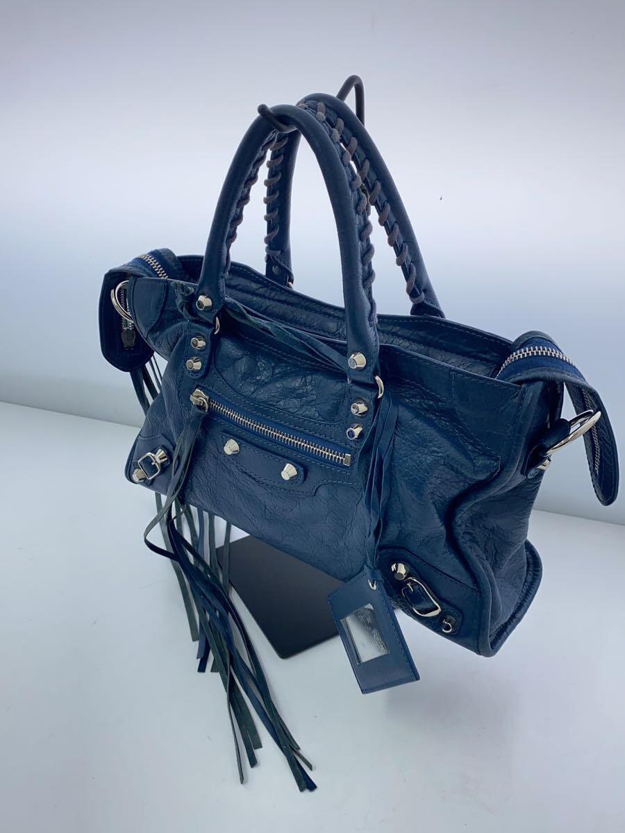 BALENCIAGA◆クラシックミニシティ/レザー/BLU/無地/431621・4222・B・568024_画像2