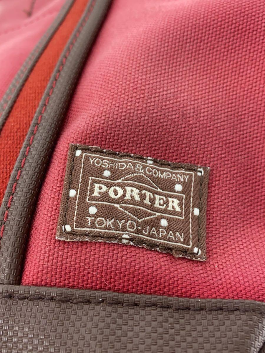 PORTER GIRL◆トートバッグ/キャンバス/RED/無地_画像5