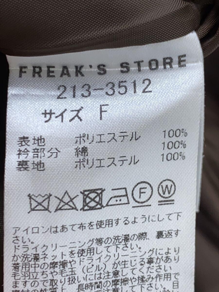 FREAK’S STORE◆ステンカラーコート/FREE/ポリエステル/BRW/チェック/213-3512_画像4