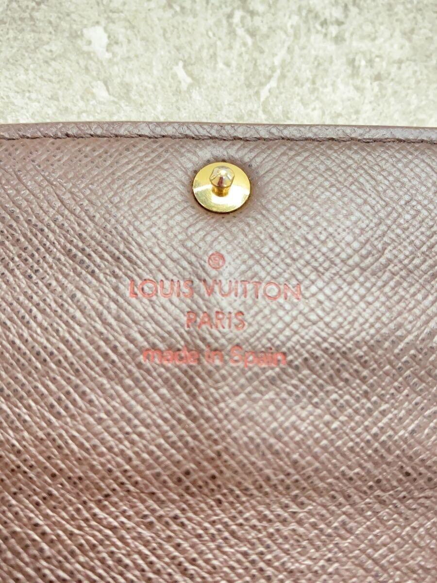 LOUIS VUITTON◆1)ポルト・フォイユ・サラ_ダミエ・エベヌ_BRW/PVC/BRW/レディース_画像3