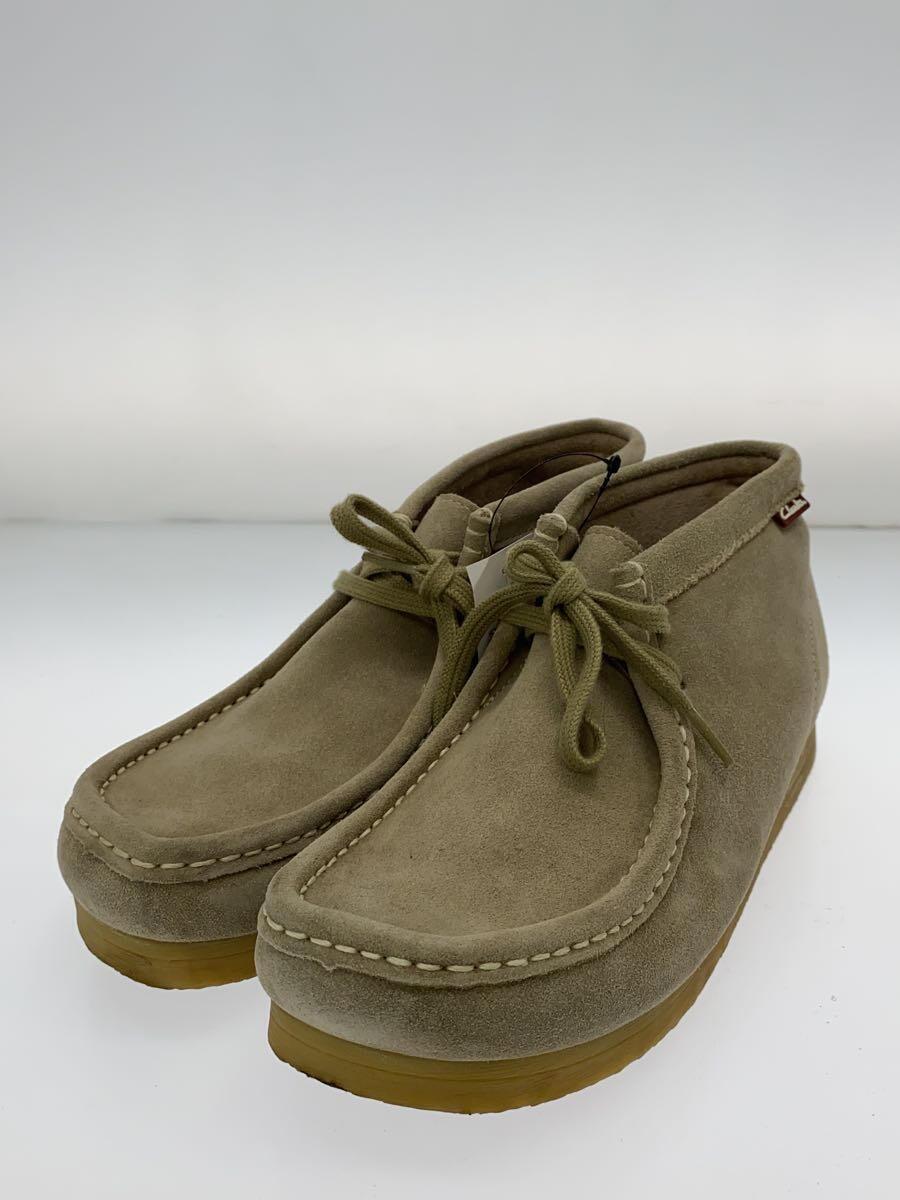 Clarks◆ワラビー/ブーツ/26cm/BEG/スウェード_画像2