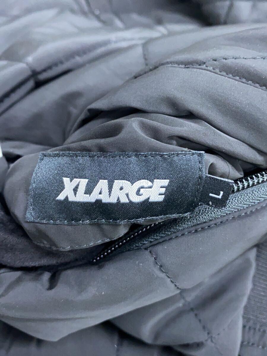 X-LARGE◆キルティングジャケット/L/ポリエステル/ブラック/101214021009/エクストララージ_画像3