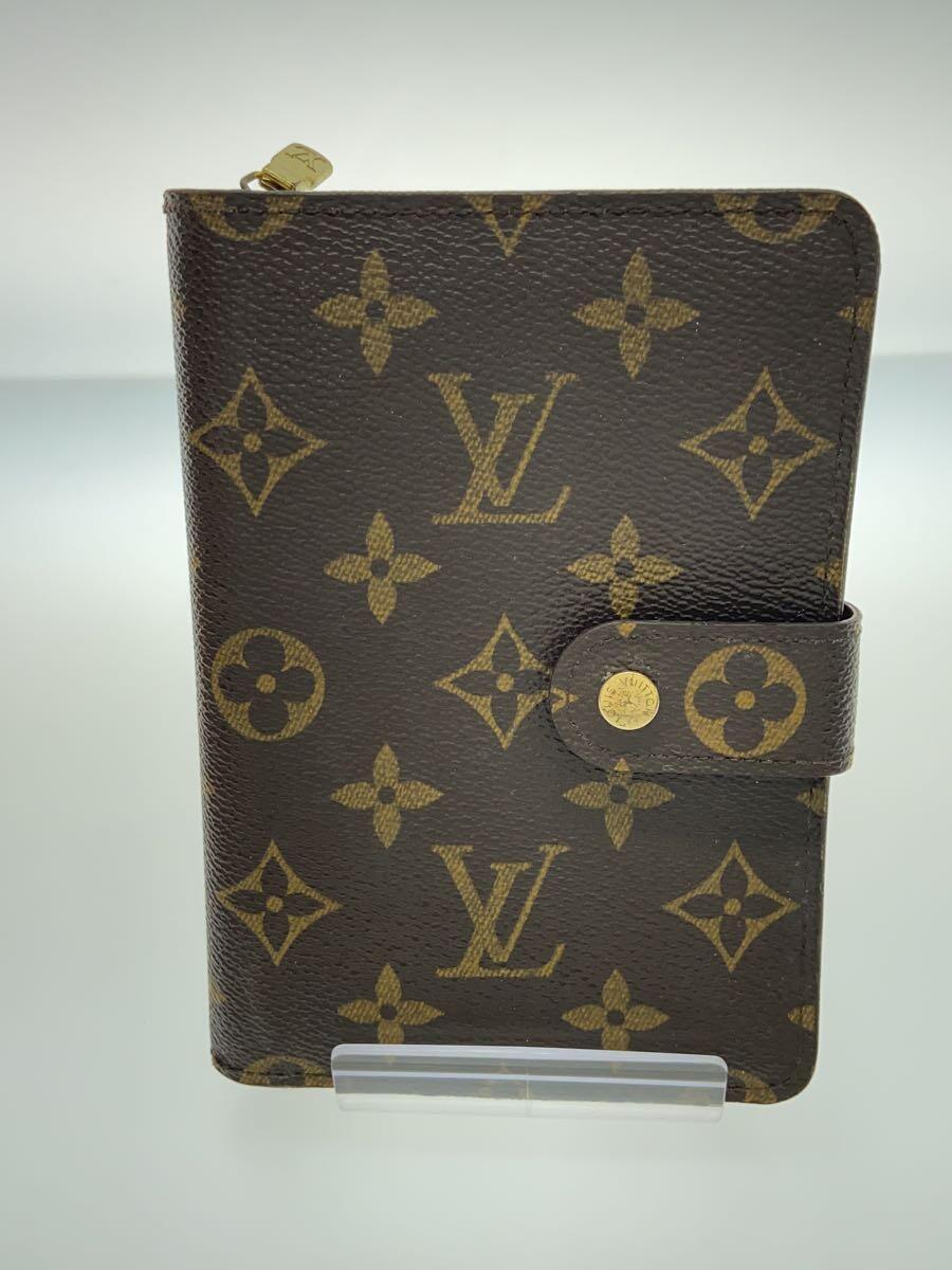 LOUIS VUITTON◆ポルト・パピエ・ジップ_モノグラム・キャンバス_BRW/PVC/BRW/レディース_画像1