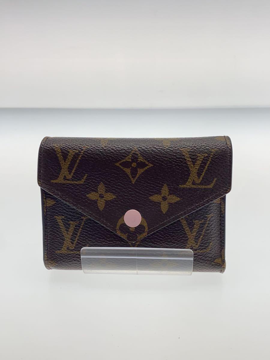 LOUIS VUITTON◆ポルト・フォイユ・ヴィクトリーヌ_モノグラム・キャンバス_BRW_ローズバレリーヌ/PVC/BRW/レディ_画像1