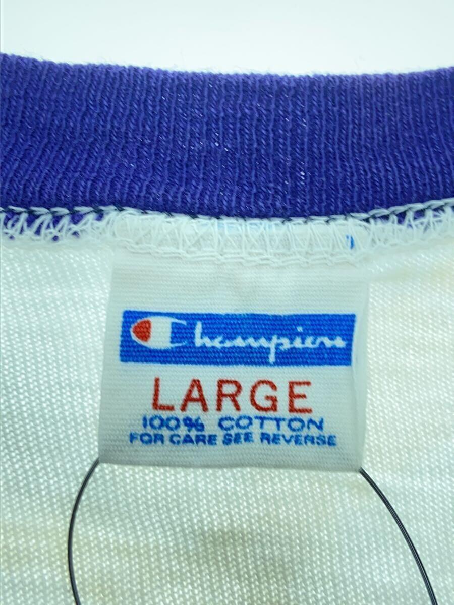 Champion◆70S/バータグ/リンガーTシャツ/Tシャツ/L/コットン/WHT_画像3