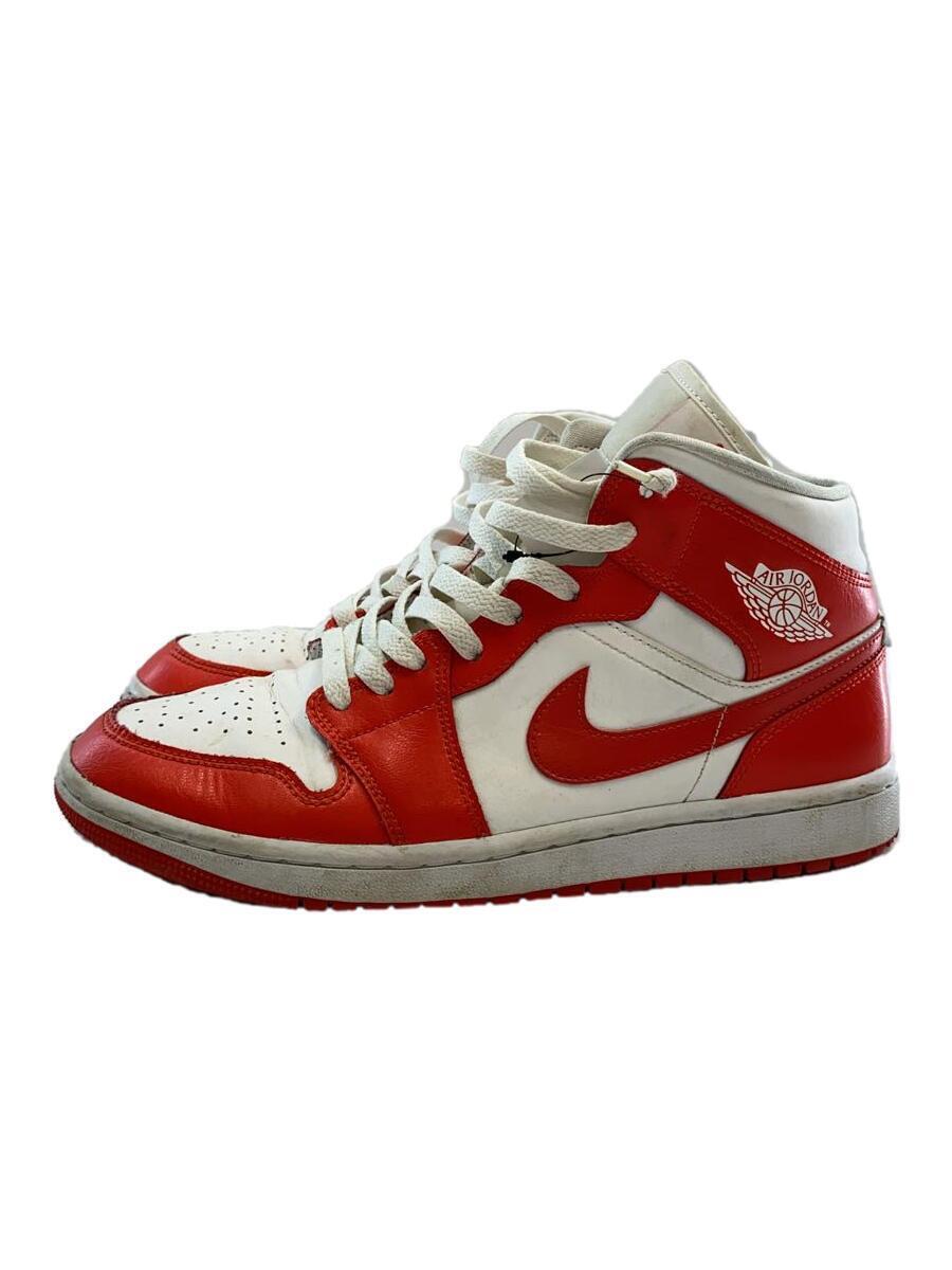 NIKE◆AIR JORDAN 1 MID/ハイカットスニーカー/27cm/レッド/PVC/bq6472-116//_画像1