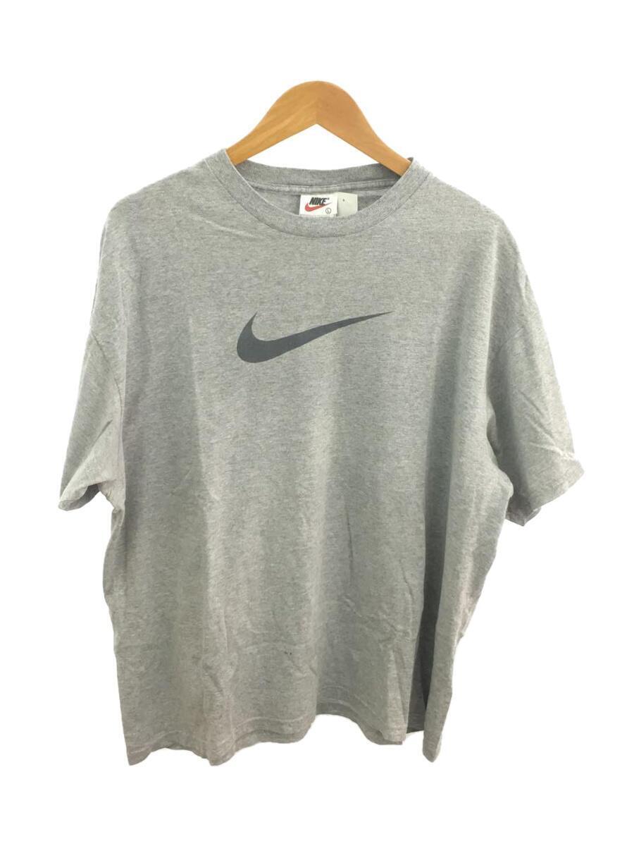 NIKE◆Tシャツ/L/コットン/GRY/白タグ///_画像1