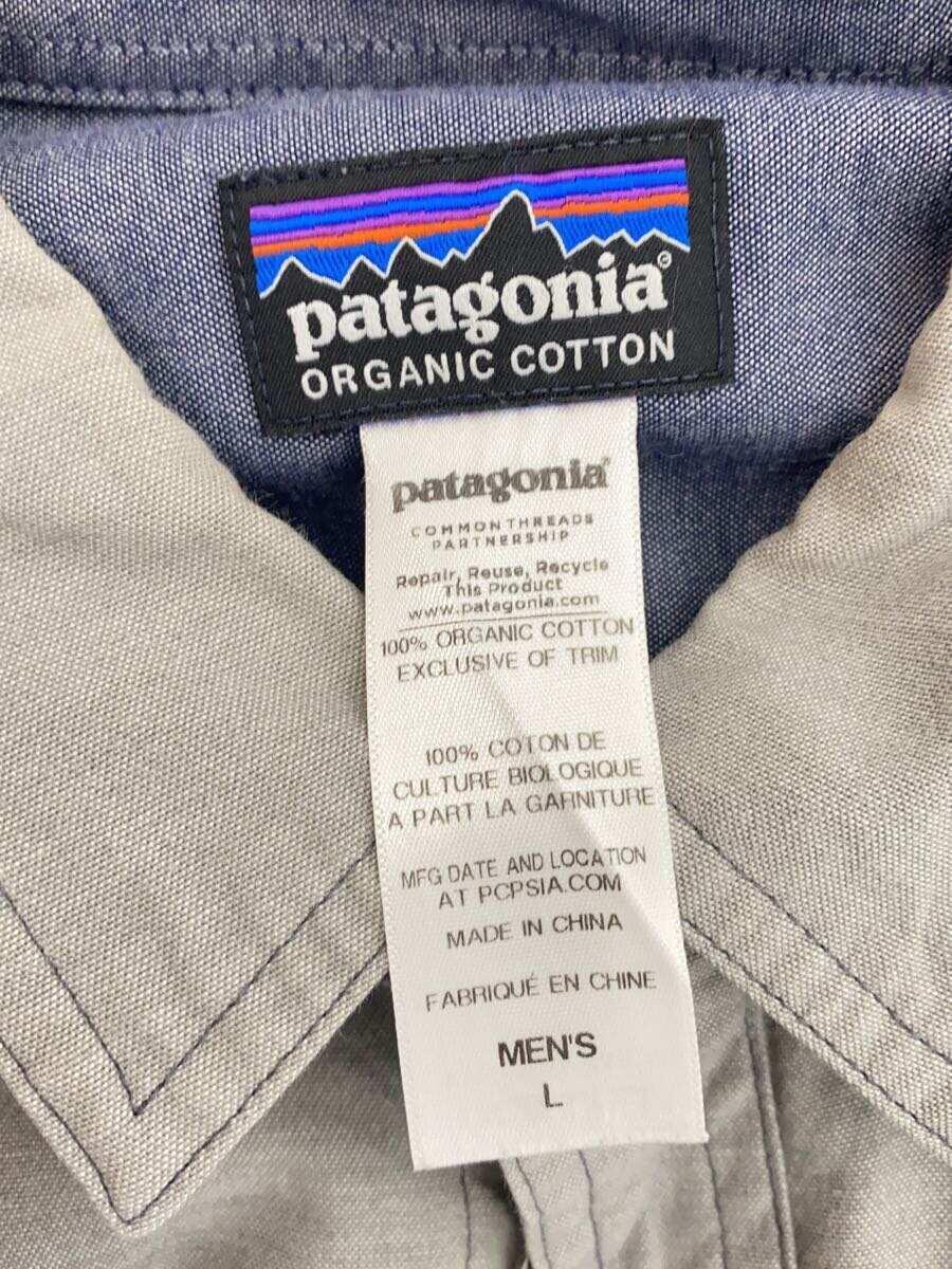 patagonia◆長袖シャツ/L/コットン/GRY//_画像3