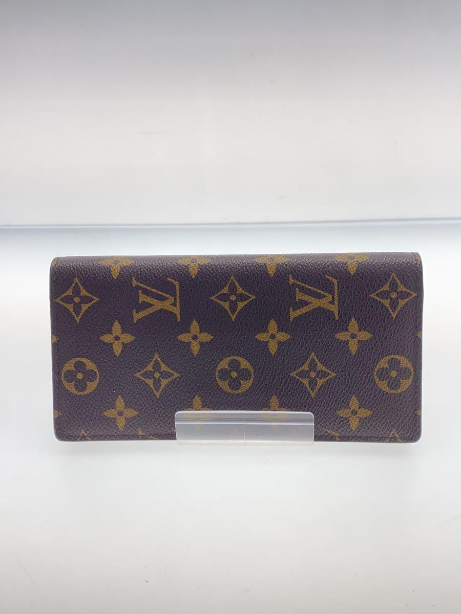 LOUIS VUITTON◆ポルト・フォイユ・ブラザ_モノグラム・キャンバス_BRW/PVC/BRW/M66540_画像2