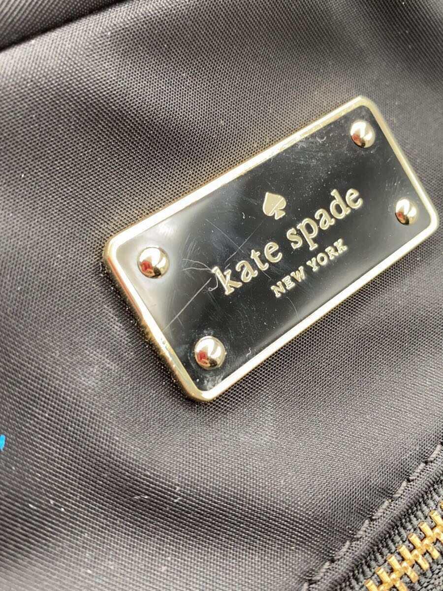 kate spade new york◆リュック/ナイロン/BLK/無地_画像7