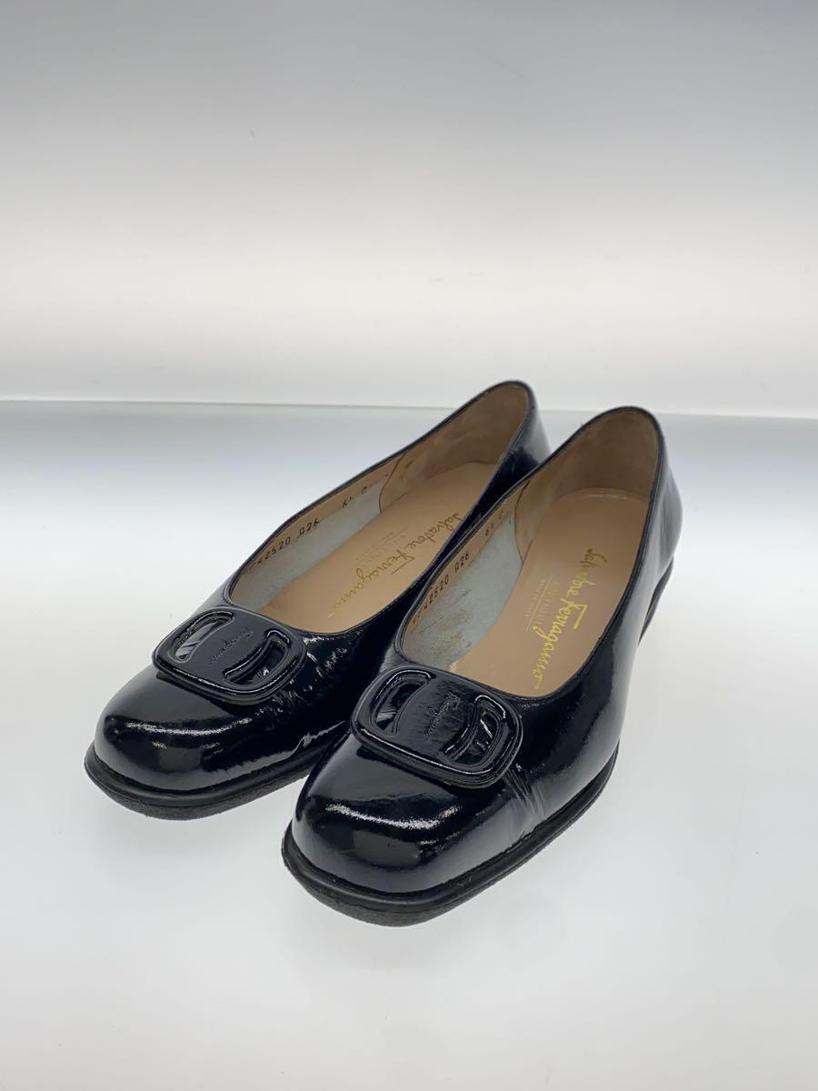 Salvatore Ferragamo◆パンプス/UK6.5/BLK/エナメル/DP42520 Ａ26_画像2