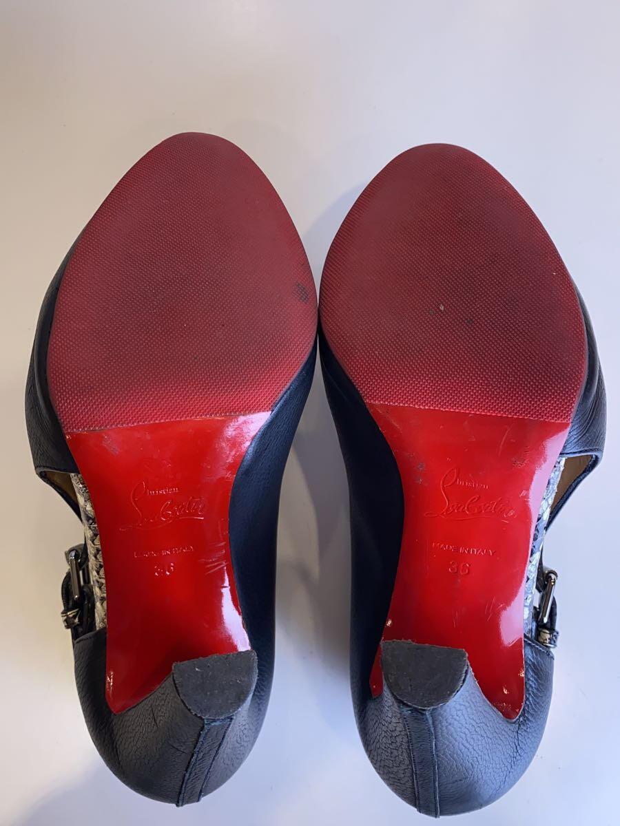 Christian Louboutin◇サンダル/36/BLK/レザー サンダル Christian Louboutin◇サンダル/36/BLK/レザー サンダル