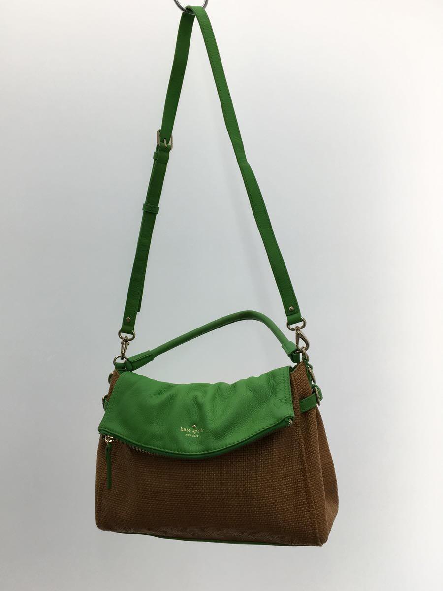 kate spade new york◆ショルダーバッグ/-/GRN/無地_画像2