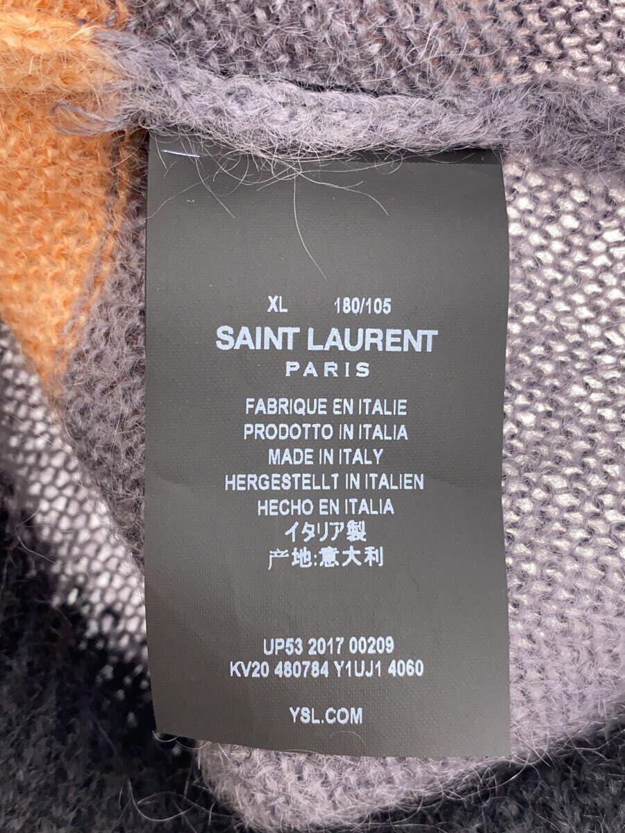 SAINT LAURENT◆セーター(厚手)/XL/モヘア/マルチカラー/ボーダー/480784//_画像4