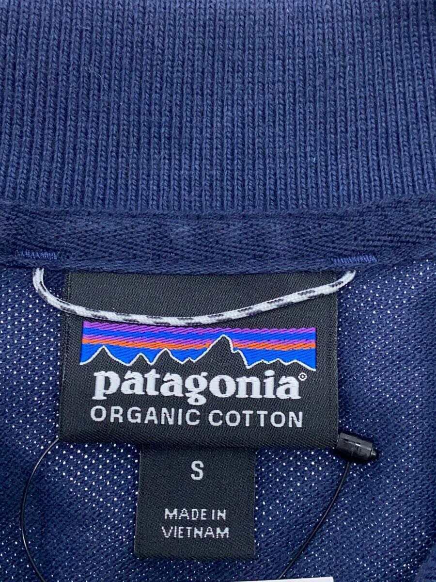 patagonia◆ポロシャツ/S/コットン/ネイビー/紺/無地/sty53150/ロゴ刺繍/3B/カジュアル/セレクト//_画像3