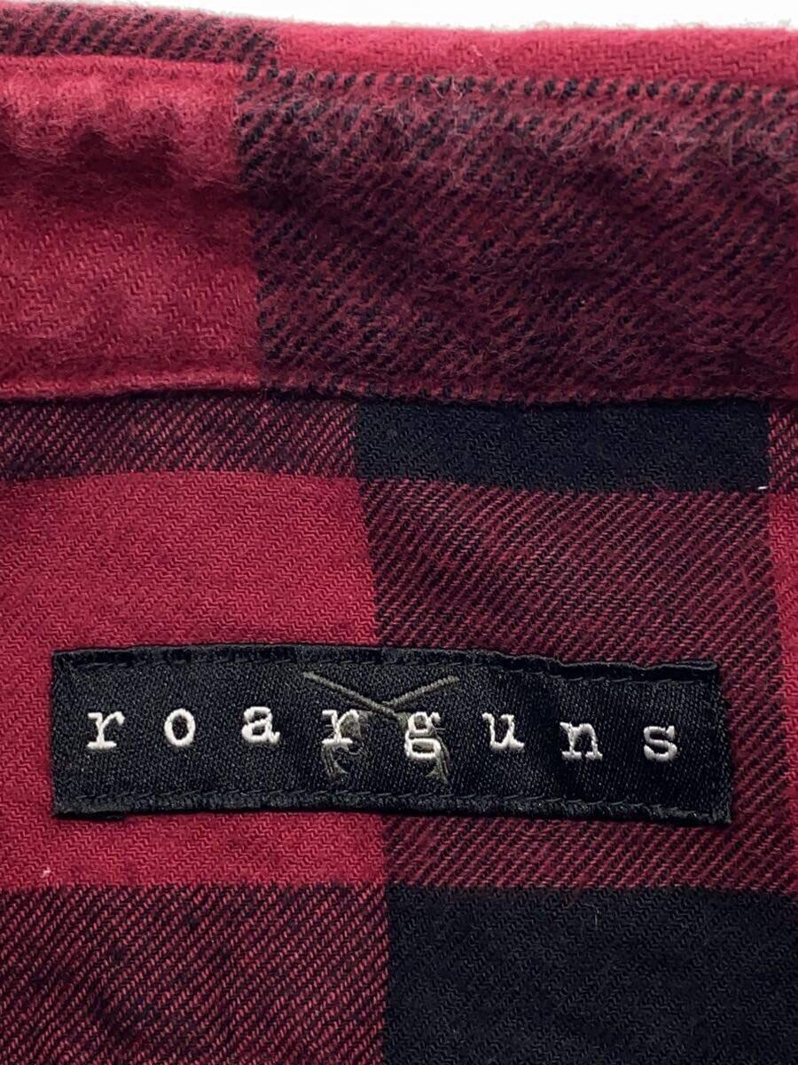 roarguns◆バックプリントネルシャツ/2/コットン/RED/チェック/19FGS-03B//_画像3