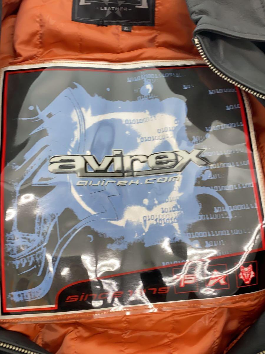 AVIREX◆レザージャケット・ブルゾン/XL/レザー/BLK/783-3950007_画像7