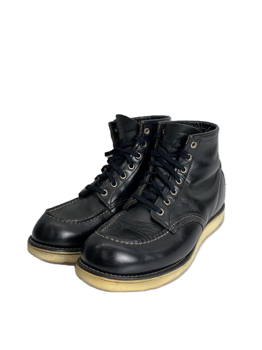 RED WING◆レースアップブーツ/26.5cm/BLK/レザー/8179_画像2